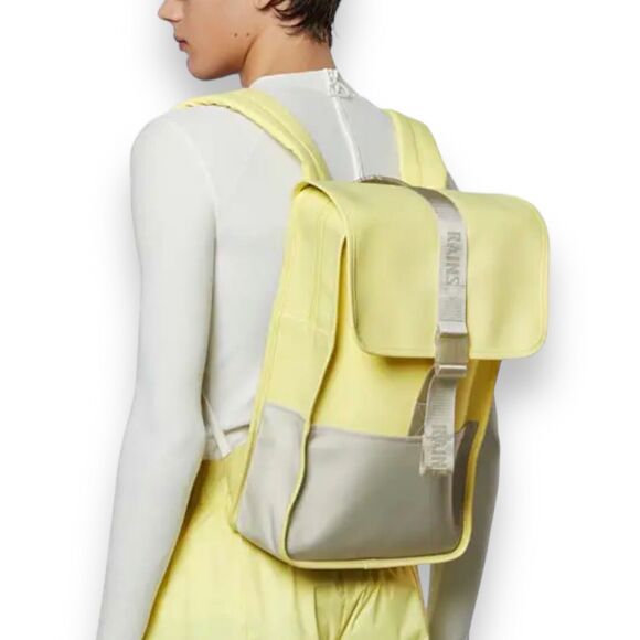 Unisex Other - RAINS Buckle Trail Backpack Yellow Waterproof Straw Gorpcore Outdoors Active